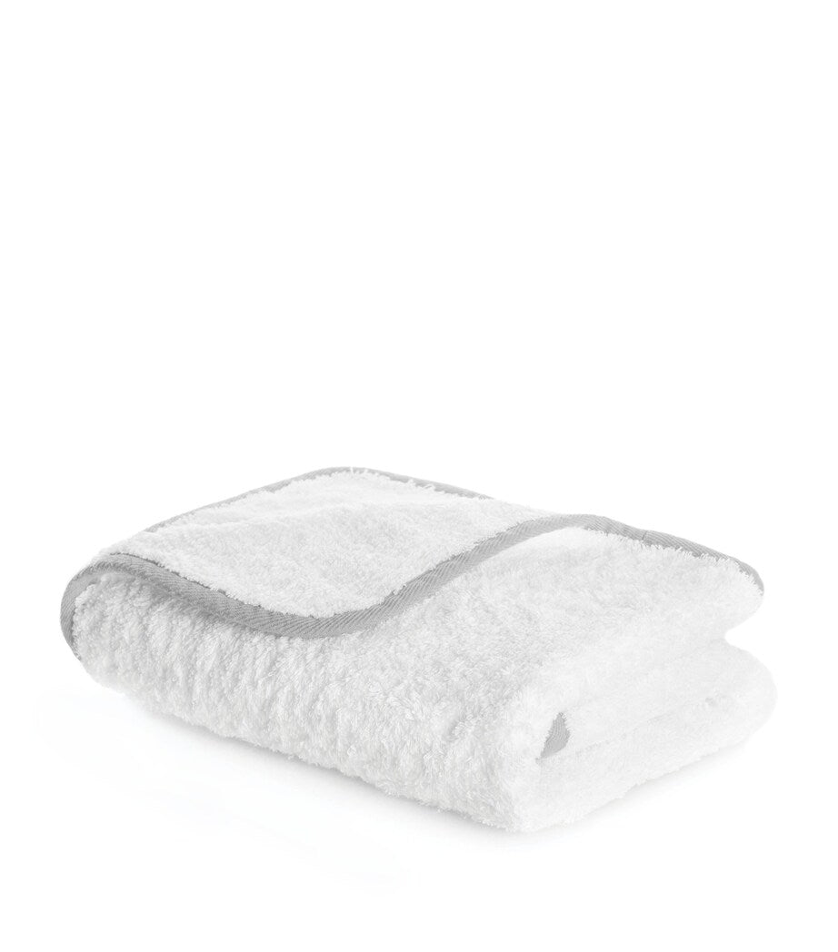 GRACCIOZA Egyptian cotton bath towel with colourful piping 70cm x 140cm, UK version