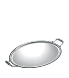 Christofle silver-plated Malmaison oval tray 53cm x 42cm - British product