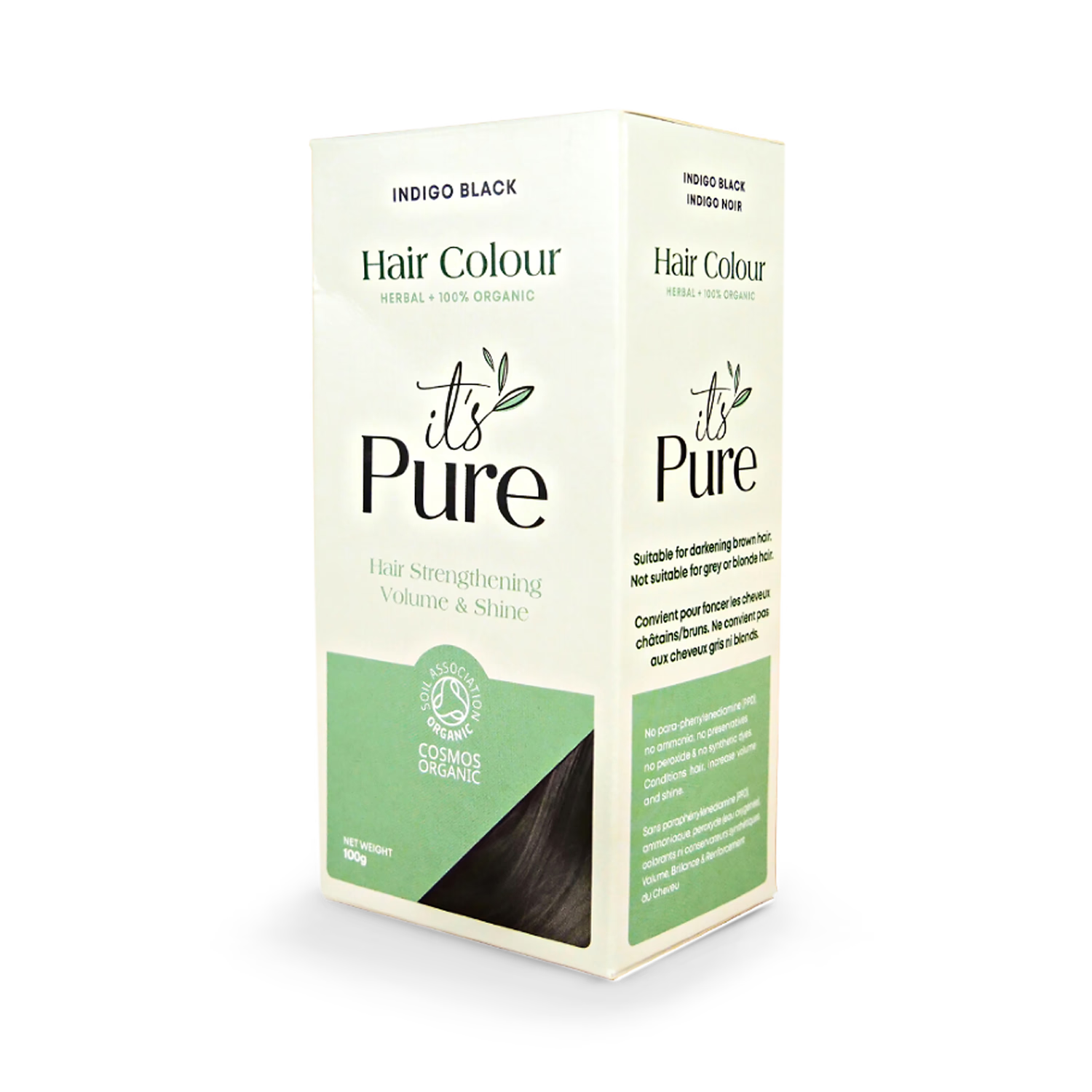 It's Pure Organic Herbal Hair Colour Indigo Black 100g
