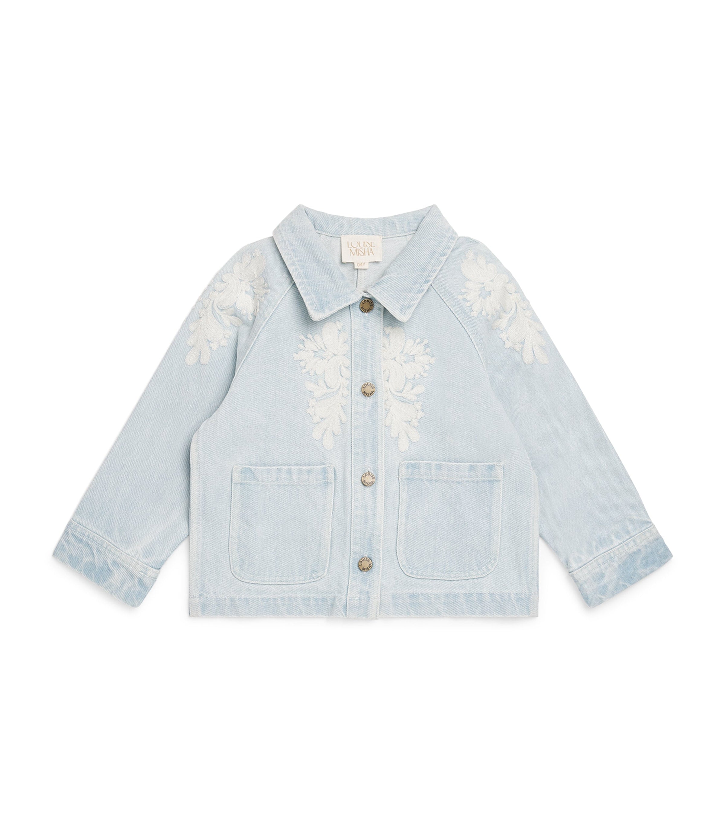 Louise Misha Rafaela embroidered denim jacket for ages 4-12, UK version