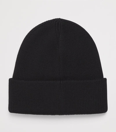 Children's Wool Knit Beanie with Metal Logo