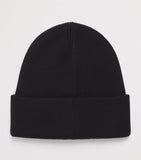 Moose Knuckles children's wool knit beanie with metal logo, imported from the UK
