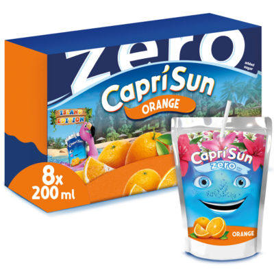 Capri-Sun Zero Orange Kids Juice Drink 8 x 200ml - British product