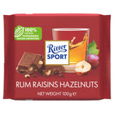 Ritter Sport rum raisins hazelnuts chocolate bar 100g, imported from the UK