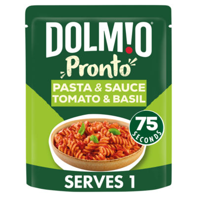 Dolmio microwave fusilli pasta with tomato and basil sauce 200g - British product