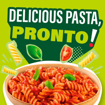 Dolmio microwave fusilli pasta with tomato and basil sauce 200g - British product