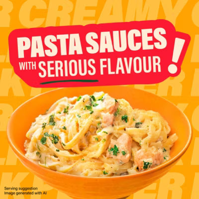 Dolmio mild creamy garlic and black pepper pasta sauce 390g - British product