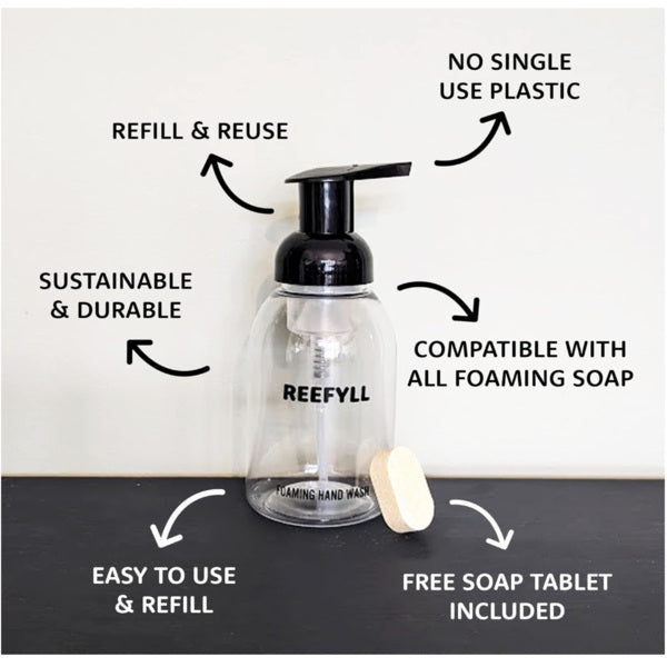 Reefyll soap dispenser 250ml Tropical Coconut Hand Wash, imported from the UK