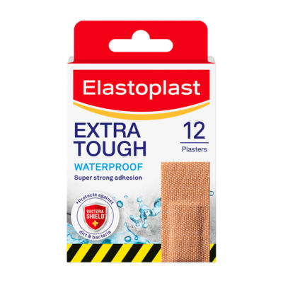 Elastoplast Extra Tough Waterproof Fabric Plasters 12 pack - British product