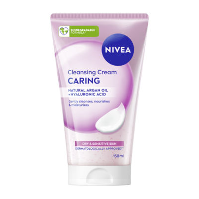 Nivea Caring Cleansing Cream Face Wash 150ml, imported from the UK
