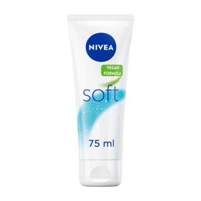 Nivea Soft moisturiser for face, body and hands 75ml, imported from the UK
