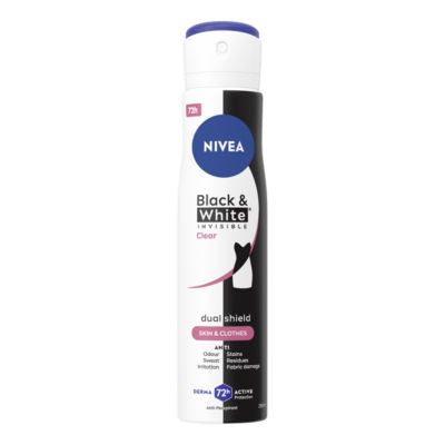 Nivea Black & White Invisible Clear 72h Anti-Perspirant Deodorant 250ML