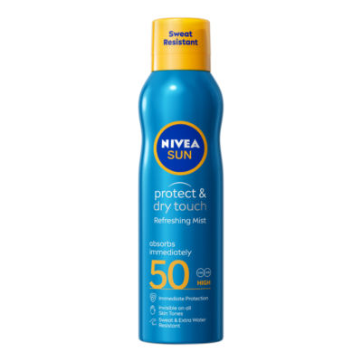 Nivea Protect & Dry Touch SPF 50 sunscreen spray 200ML, imported from the UK