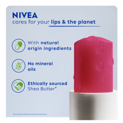 Nivea Watermelon Shine lip balm 4G, imported from the UK
