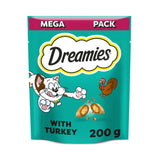 Dreamies cat treat biscuits turkey flavour 200g - British product