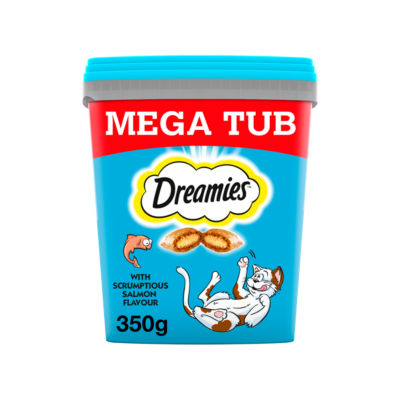 Dreamies cat treats salmon flavour 350g - British product