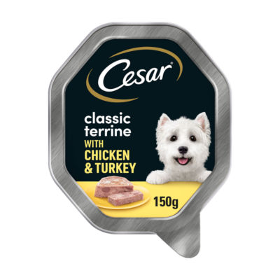 Cesar Classic Terrine dog food with chicken and turkey 150g - British product