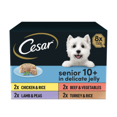 Cesar senior wet dog food trays 8 x 150g - British product