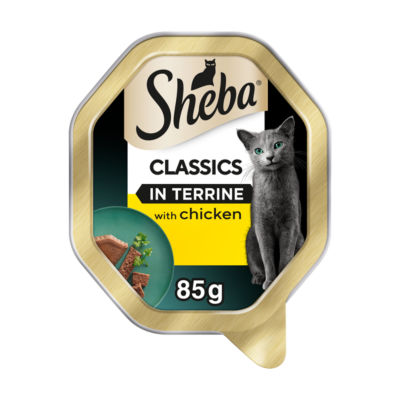 Sheba cat food with chicken in terrine 85g (British brand)