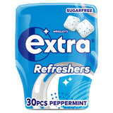 Wrigley's Refreshers peppermint sugarfree chewing gum bottle with 30 pieces (British brand)