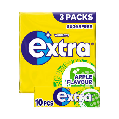Extra Apple Sugar Free Chewing Gum Multipack x3 Packs