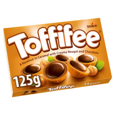 Storck Toffifee hazelnut caramel candy 125g (British brand)