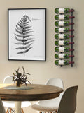 Jeray Black Final Touch 18 bottle wall mounted wine rack, UK version