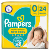 Pampers New Baby nappies Size 0, 24 nappies, imported from the UK