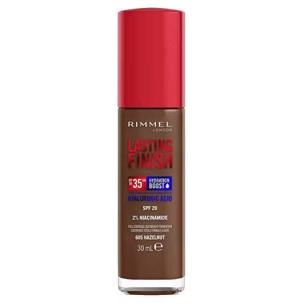 Rimmel Lasting Finish hazelnut liquid foundation, imported from the UK