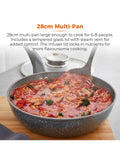 Tower Grey Forged Multi Frying Pan with Cerastone Coating 28cm (British brand)