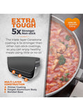 Tower Grey Forged Multi Frying Pan with Cerastone Coating 28cm (British brand)