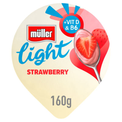 Muller Strawberry Yogurt Pot 160g, imported from the UK