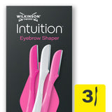 Wilkinson Sword Intuition eyebrow shaper razor with 3 beauty tools and precision cap (British brand)