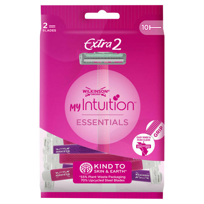 Wilkinson Sword My Intuition Essentials Extra 2 Women's Disposable Razors x10 GOODS ASDA   