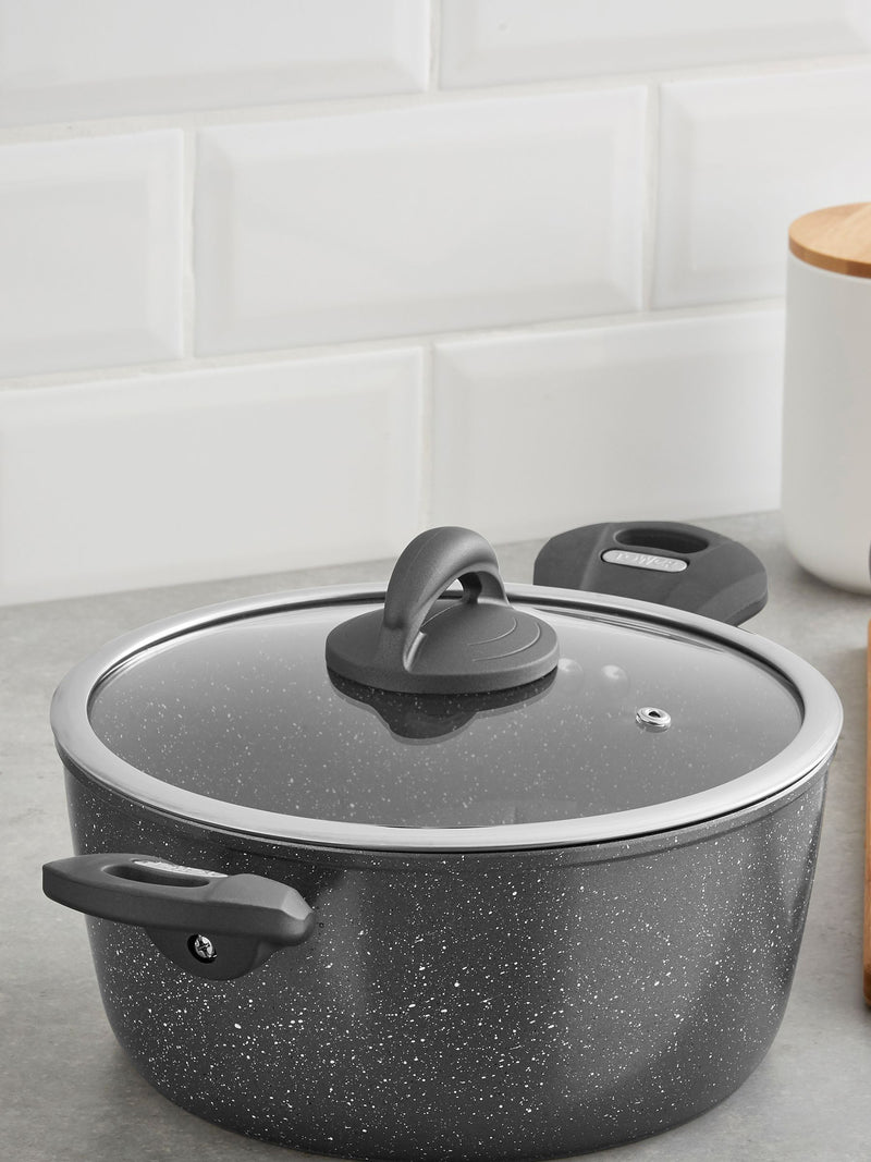 Tower Grey 24cm casserole pot with Cerastone coating (British brand)