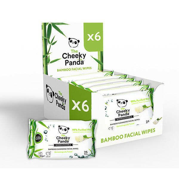 The Cheeky Panda Bamboo Facial Wipes Rose 6 Pack GOODS Superdrug   