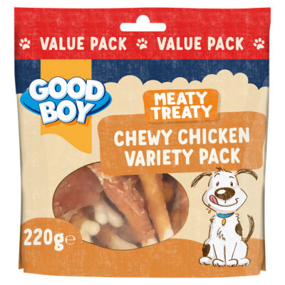 Good Boy dog treats chicken variety pack 220g, UK version