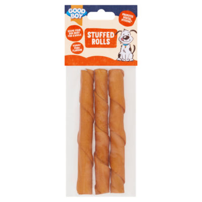 Good Boy Stuffed Rolls pork flavour dog treats 75g, UK version