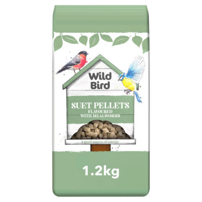 Spectrum Brands Wild Bird Suet Pellets Flavoured with Mealworms Wild Bird Food 1.2kg