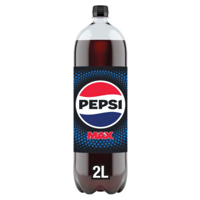 Pepsi Max No Sugar Cola 2L Bottle, imported from the UK