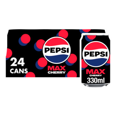 Pepsi Max Cherry Cola sans sucre 24 canettes de 330 ml