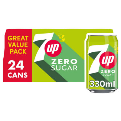 7UP lemon lime soft drink 24 pack (British brand)