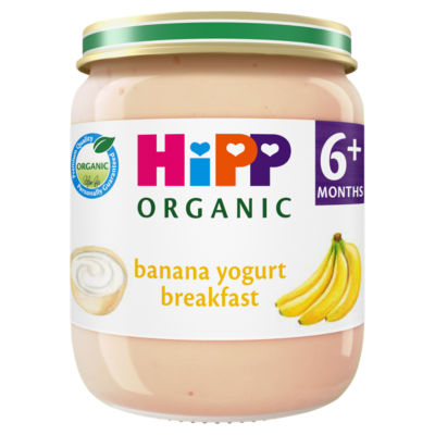 HiPP banana yogurt breakfast baby food 125g, UK version