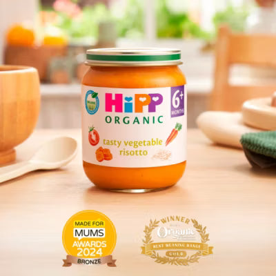 HiPP Tasty Vegetable Risotto baby food jar 125g - British product