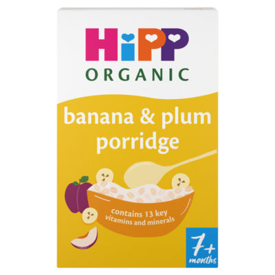 HiPP banana plum porridge baby cereal 200g, UK version
