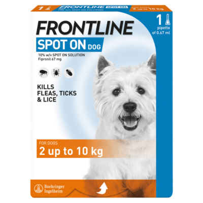 FRONTLINE Spot On flea treatment for dogs 2-10kg 0.67ml - British product