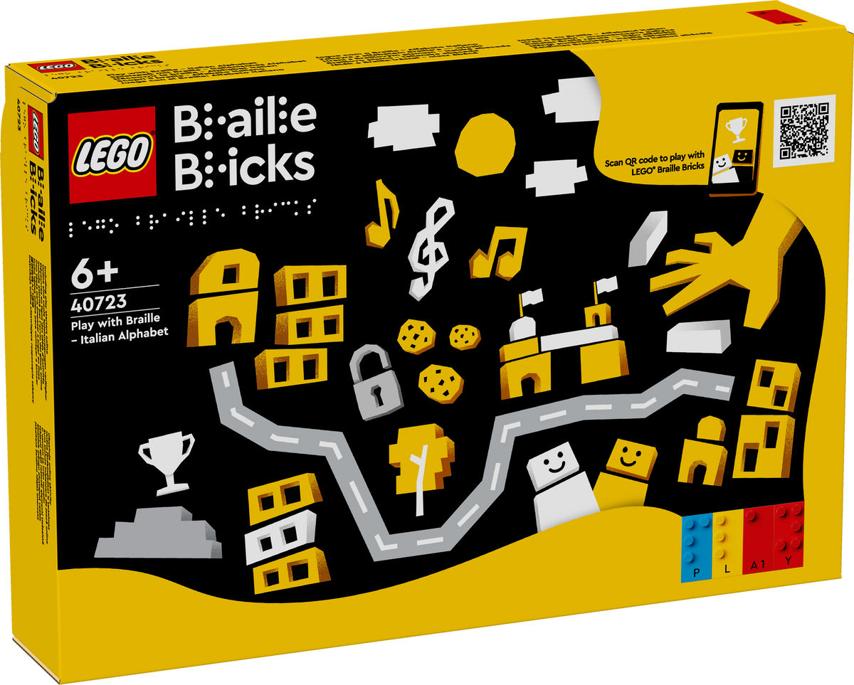 LEGO Play with Braille Italian Alphabet 287 Pieces, imported from the UK