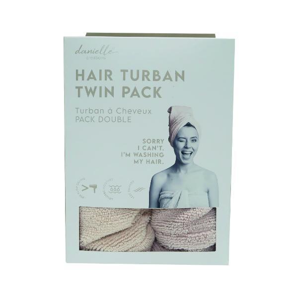 Danielle Creations hair turban towel mink grey (British brand)