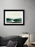 East End Prints Black Highland View art print - British product