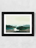 East End Prints Black Highland View art print - British product